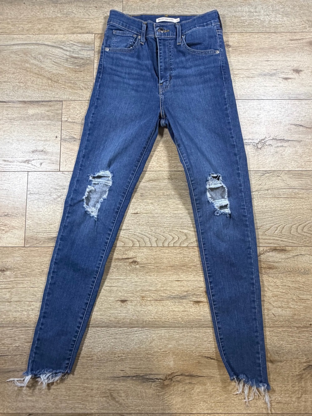 Levi's Mile High Super Skinny Jeans Women's 26 Blue Denim